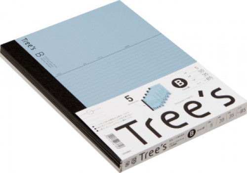 Tree's 5冊パック・セミB5・6mm罫・ブルーグレー