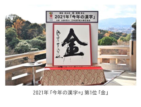 2021年「今年の漢字®」第1位「金」