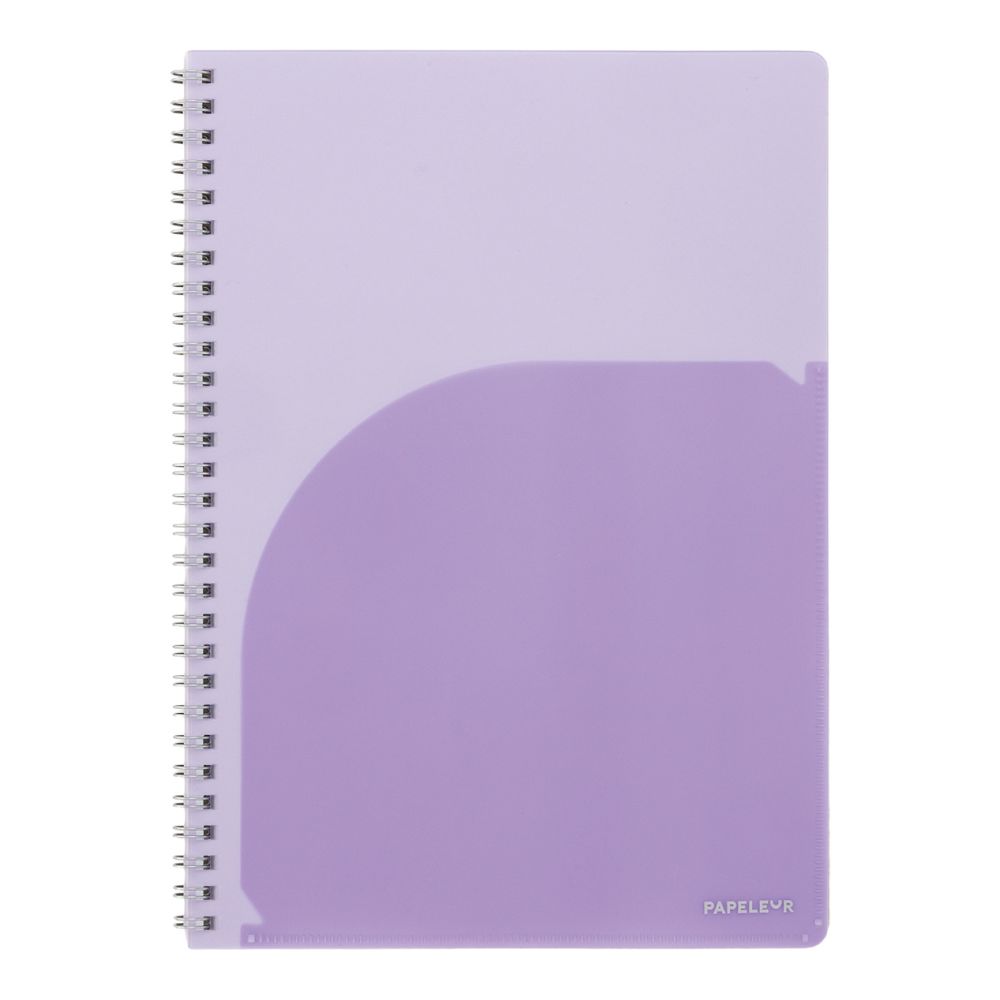 パペルール セミB5 Wリングノート パープル